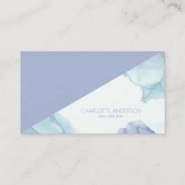 Moderne Aquamarine und Lila Wasserfarbe Visitenkarte