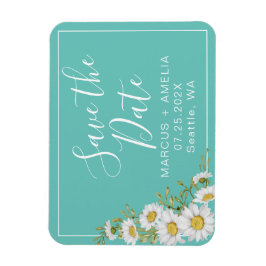Moderne Aquamarine und weiße Milchprodukte Save th Magnet