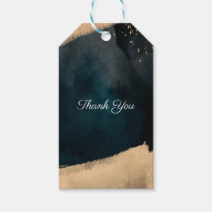 Moderne Aquarell Blau- und Pfirsichkorallen-Chic-H Geschenkanhänger