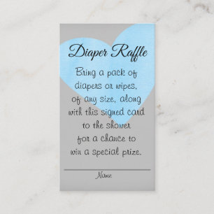 Moderne Aquarell Blue Heart Boy Baby Dusche Begleitkarte