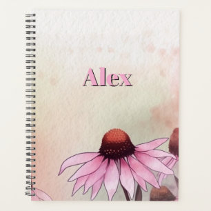 Moderne Aquarell-Dazy-Blumen & personalisieren Planer