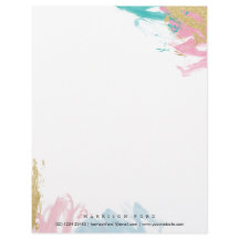 Moderne Aquarell-Design und eleganter Briefkopf,