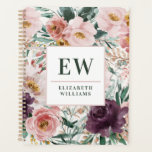 Moderne Aquarell florale elegante Backrezepte Planer<br><div class="desc">Moderne Aquarell floral Drehbuch elegante Backrezepte Planer Notebook rosa mädchenhaft Design. Auf dem Trend Blumen, Blätter wunderschönes botanisches Design. Teil einer modernen Sammlung.</div>