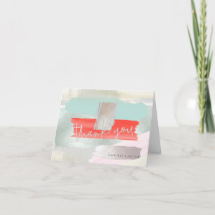 Moderne Aquarell, Mint Koralle Danke