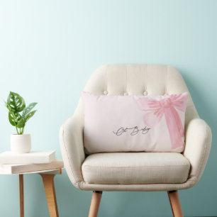 Moderne Aquarell-Rosa Oh Baby-Wurfkissen Lendenkissen