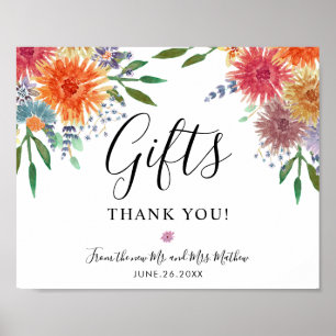 Moderne Aquarell-Rustikale Elegante Geschenke Schi Poster