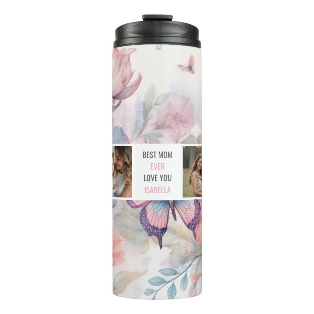 Moderne Aquarellbilder - Bestes Geschenk für Mamas Thermosbecher (Vorderseite)