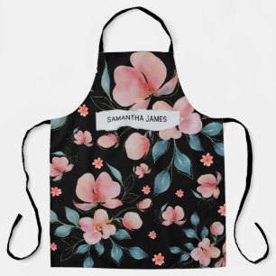 Moderne Aquarellblumen & Kraft Personal Geschenke Schürze