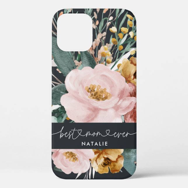 Moderne Aquarellblumen und Blattwerk beste Mutter Case-Mate iPhone Hülle (Rückseite)