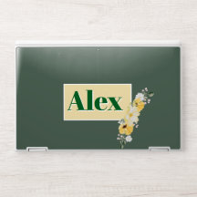 Moderne Aquarellblumen und grüner Hintergrund