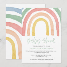 Moderne Aquarellbrunnendusche im Stile eines Babys