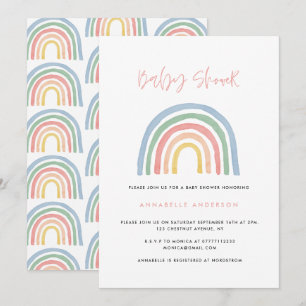 Moderne Aquarellbrunnendusche im Stile eines Babys
