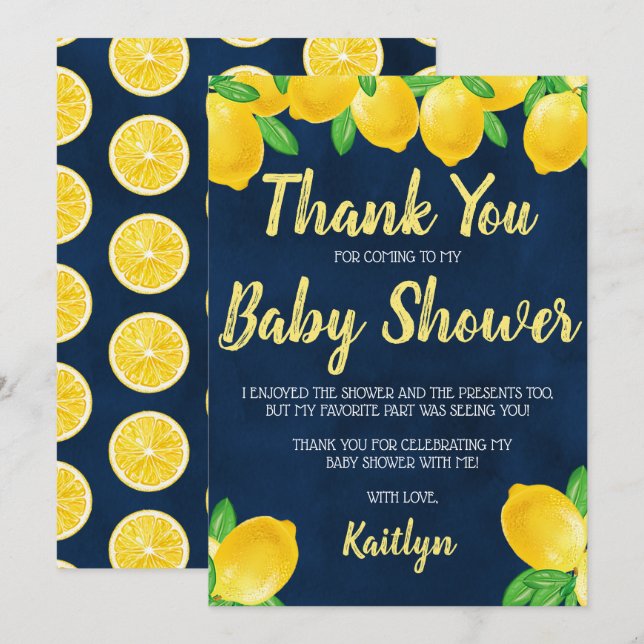 Moderne Aquarellendusche Tree Baby Dusche Dankeskarte (Vorne/Hinten)