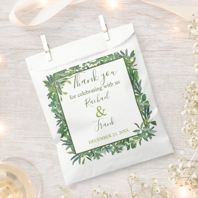 Moderne Aquarellenküche Hochzeit Vielen Dank Geschenktütchen (Ausgeschnitten)