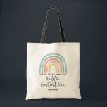Moderne Aquarellfarbe Regenbogenmutter Dankeschön Tragetasche<br><div class="desc">Moderne Aquarell Regenbogenmutter dankt Ihnen für ein Geschenk. Du bist mein Held-Lehrer. Nicht alle Helden tragen Kappen. Schönes nachdenkliches Geschenk.</div>