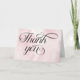 Moderne Aquarellfarbe Rosa Cloud Nine Baby Dusche Dankeskarte