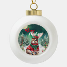 Moderne Aquarellfarbe Sonnenhasen Weihnachtsbaum S