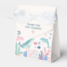 Moderne Aquarellfarbe unter der Sea Baby Dusche Geschenkschachtel