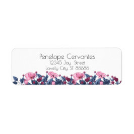 Moderne Aquarellfarben, blau und rosa, floral