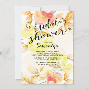 Moderne Aquarellfarben Blume Bridal Dusche Einladu Einladung