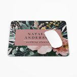 Moderne Aquarellfarben, Blumen und Blätter elegant Mousepad<br><div class="desc">Moderne Aquarellblumen und Blattwerk elegante Hochzeitsplaner Visitenkarte. Auf dem Trend Blumen und Blattwerk Design. Teil einer modernen Sammlung.</div>