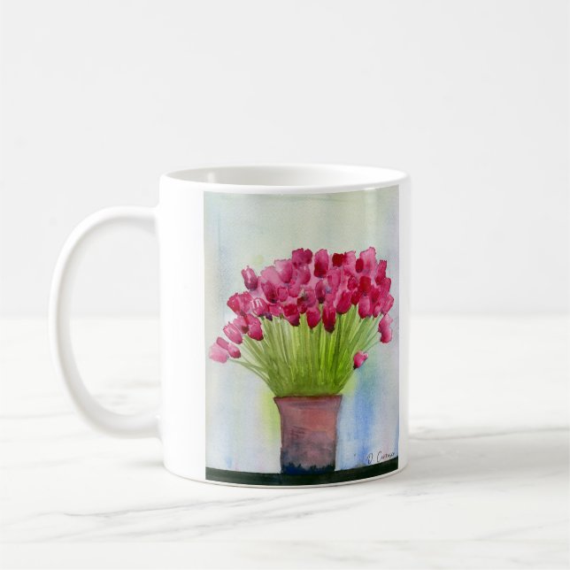 Moderne Aquarellfarben Kaffeetasse (Links)