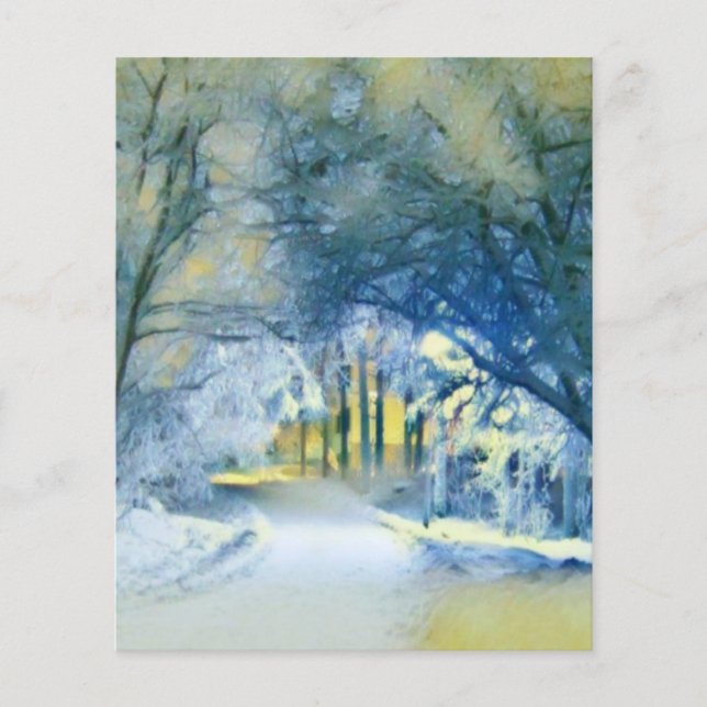 Moderne Aquarellfarben mit bunten, schneebedeckten (Vorderseite)
