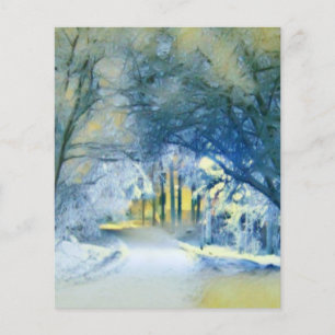 Moderne Aquarellfarben mit bunten, schneebedeckten