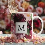 Moderne Aquarellfarben Mit Monogramm Zweifarbige Tasse<br><div class="desc">Moderne Aquarellfarben Mit Monogramm</div>