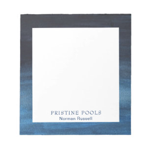 Moderne Aquarellfarben - Navy Blue Notizblock