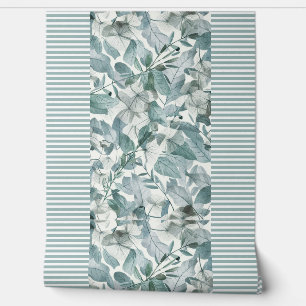 Moderne Aquarellfarben Salbei-Eukalyptus-Blätter Tapete