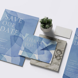 Moderne Aquarellformen Dankeskarte