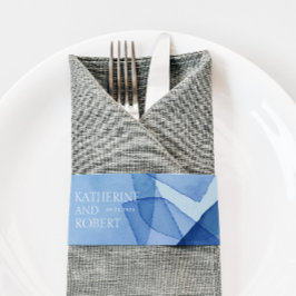 Moderne Aquarellformen Hochzeitsmonogramm Einladungsbanderole