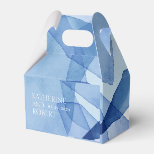 Moderne Aquarellformen Hochzeitsmonogramm Geschenkschachtel