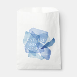 Moderne Aquarellformen Hochzeitsmonogramm Geschenktütchen
