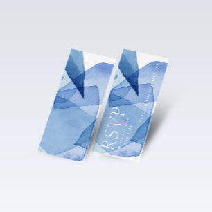 Moderne Aquarellformen Hochzeitswebkarte