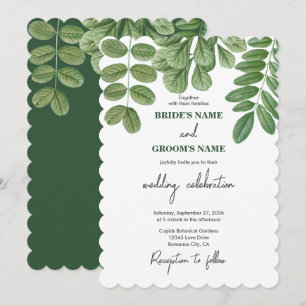 Moderne Aquarellgrüne Smaragdgrüne Hochzeit Einladung