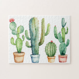 Moderne Aquarellkaktus Cacti Wüste Sukkulent