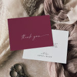 Moderne Aquarellkoordination | Red Dankykarte Dankeskarte<br><div class="desc">Diese moderne Aquarell-Koordinate Rot-Dankeschön-Karte ist perfekt für eine stilvolle zeitgenössische Hochzeit. Das schlichte bordeauxrote und weiße Design zeichnet sich durch eine einzigartige industrielle Schrift mit modernem boho Stil aus. Anpassbar in jeder Farbe. Behalt das Design minimal und elegant, wie es ist, oder personalisiere es durch Hinzufügen von eigenen Grafiken und...</div>