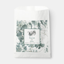 Moderne Aquarellmahlzeit bei Eukalyptus Hochzeit # Geschenktütchen