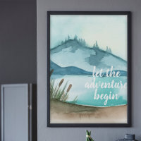 Moderne Aquarellnatur Das Abenteuer beginnt