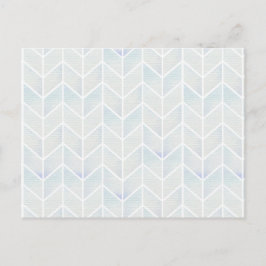 Moderne Aquarellpastellfarben mit Zickzack Muster Postkarte