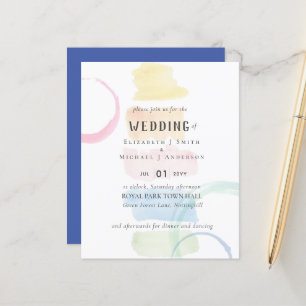 Moderne Aquarellpinsel Schlaganfälle WEDING Einlad