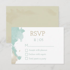 Moderne Aquarellstrümpfe Hochzeitsszenarien RSVP Karte