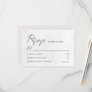 Moderne Aquarelltextur Hochzeitsszenierung RSVP Karte