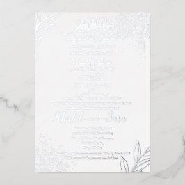 Moderne arabisch-muslimische Hochzeit Elegant Folieneinladung