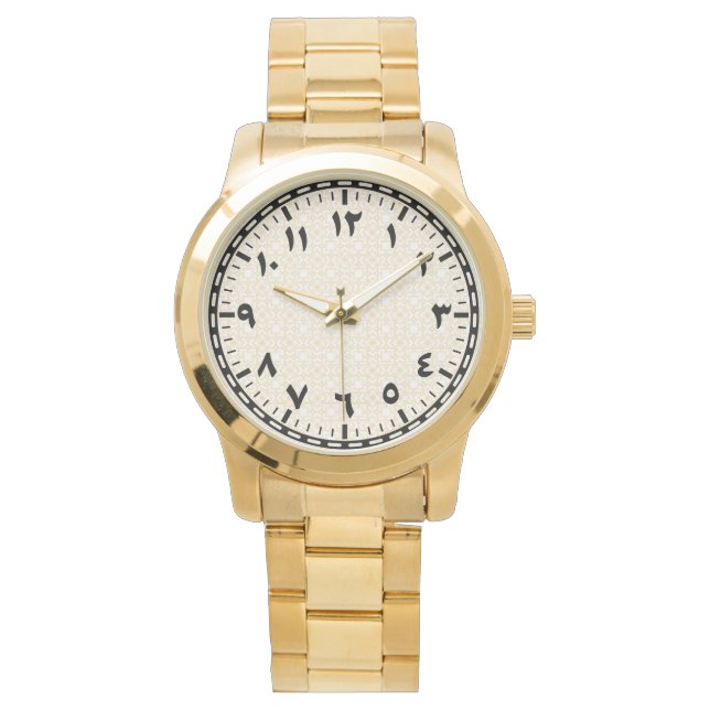 Moderne arabische Ästhetik arabische Zeitschrift Armbanduhr (Vorderseite)