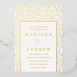Moderne Arch Deko Wedding Folieneinladung
