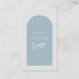 Moderne Arch Designer Dusty Blue Business Card Visitenkarte