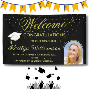 Moderne Arch Foto High School Graduation Party Banner